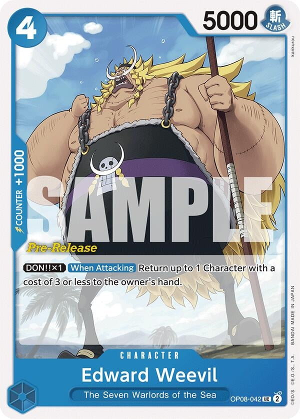 Edward Weevil (8042) (OP08 PRE) - One Piece Card Game Single