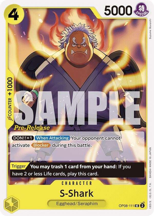 S-Shark (8111) (OP08 PRE) - One Piece Card Game Single