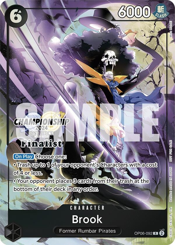 Brook (Championship 2024 Finalist Card Set) (6092) (OP-PR) - One Piece Card Game Single