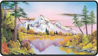Bob Ross Black-Stitched Playmat - Mighty Mountain Lake - Playmats Sealed