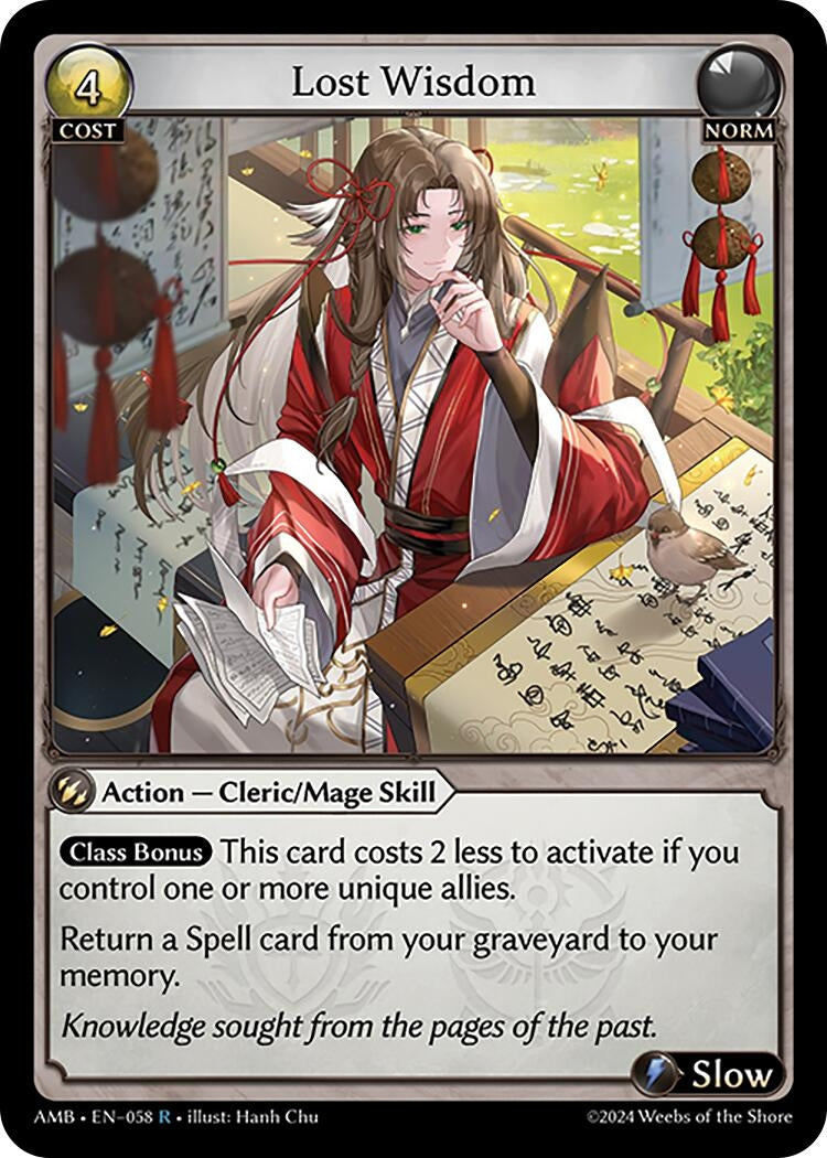 Image for Lost Wisdom (058) (Mortal Ambition) - Grand Archive TCG