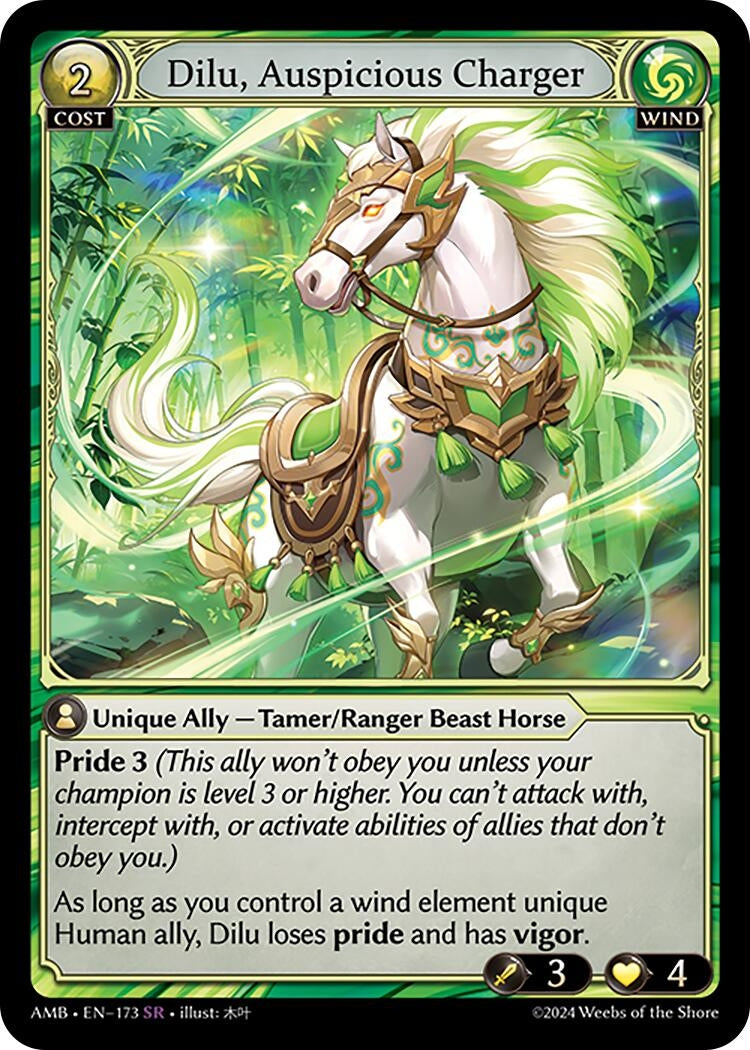 Dilu, Auspicious Charger (173) (Mortal Ambition)