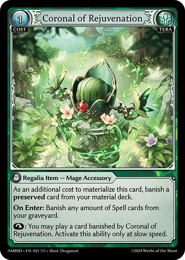 Image for Coronal of Rejuvenation (021) (Mortal Ambition Starter Decks) - Grand Archive TCG