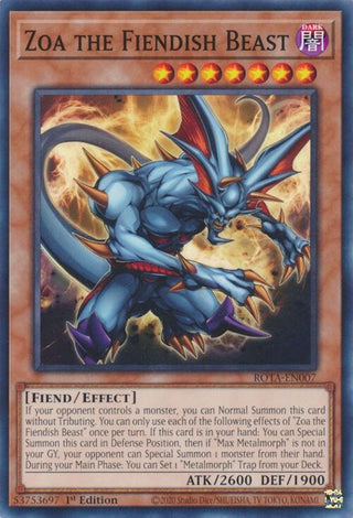 Zoa the Fiendish Beast (7) (ROTA) - YuGiOh Single
