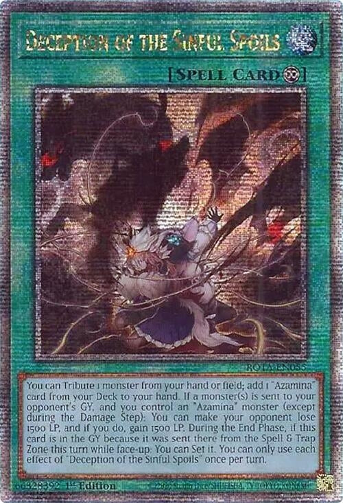 Deception of the Sinful Spoils (Quarter Century Secret Rare) (55) (ROTA) - YuGiOh Single