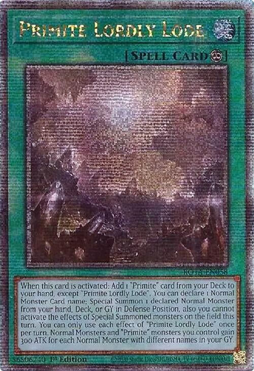 Primite Lordly Lode (Quarter Century Secret Rare) (58) (ROTA) - YuGiOh Single