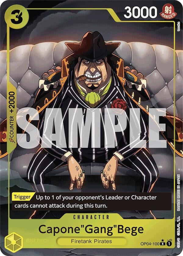 Capone’Gang’Bege (Alternate Art) (tasaka) (4100) (PRB-01) - One Piece Card Game Single