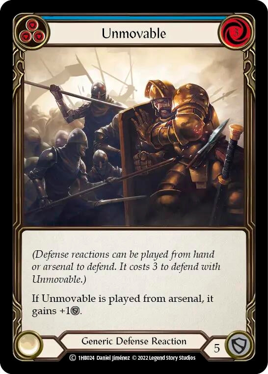 Unmovable (Blue) (1) - Flesh and Blood TCG Single