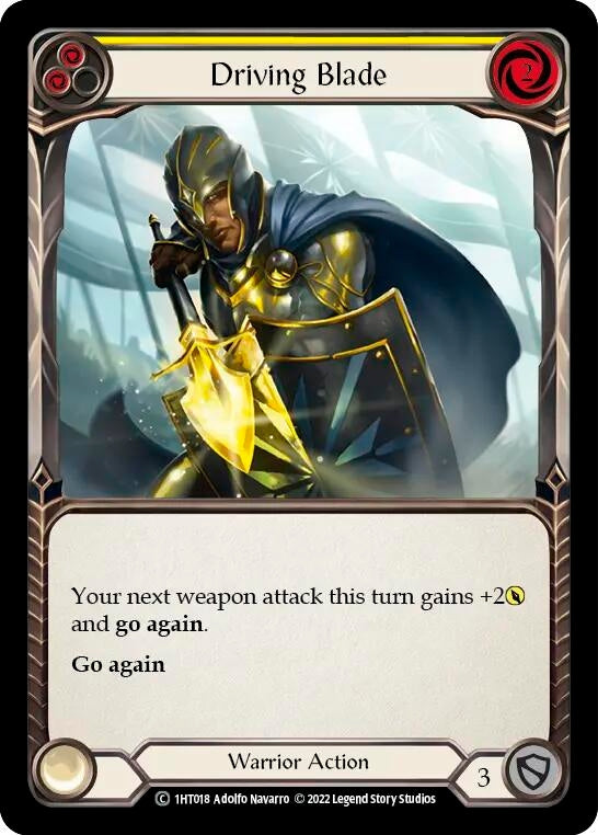 Driving Blade (Yellow) (1) - Flesh and Blood TCG Single