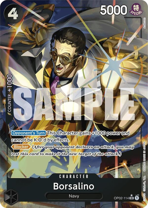 Borsalino (Alternate Art) (2114) (PRB-01) - One Piece Card Game Single