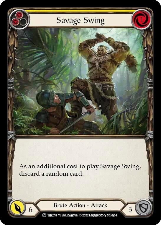 Savage Swing (Yellow) (1) - Flesh and Blood TCG Single