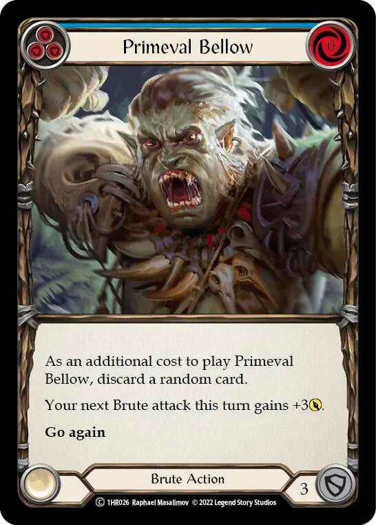 Primeval Bellow (Blue) (1) - Flesh and Blood TCG Single
