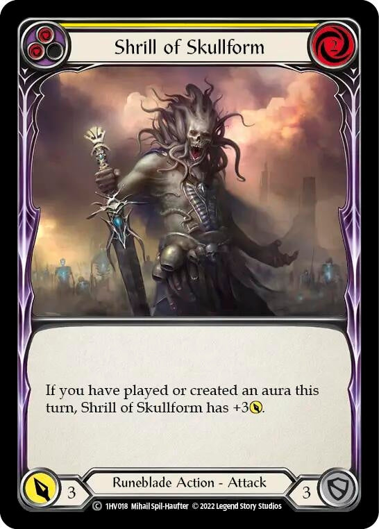 Shrill of Skullform (Yellow) (1) - Flesh and Blood TCG Single