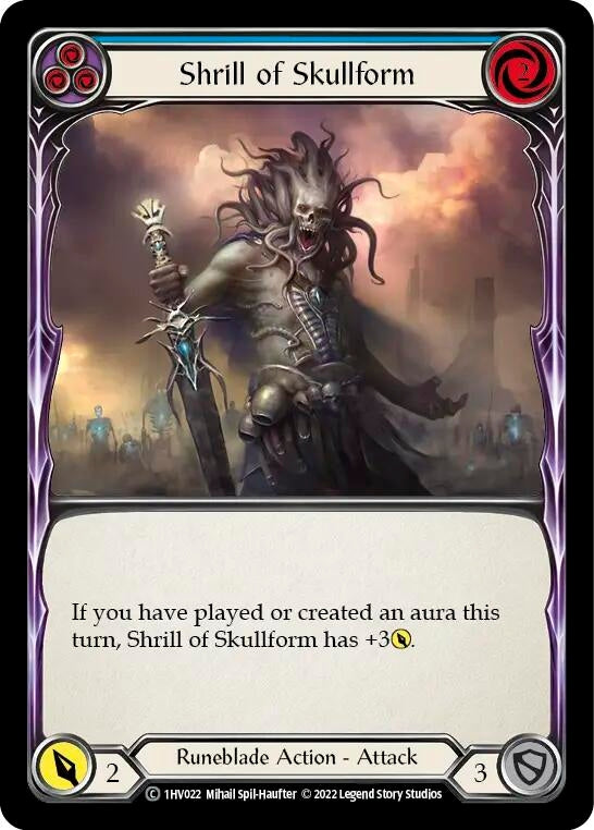 Shrill of Skullform (Blue) (1) - Flesh and Blood TCG Single