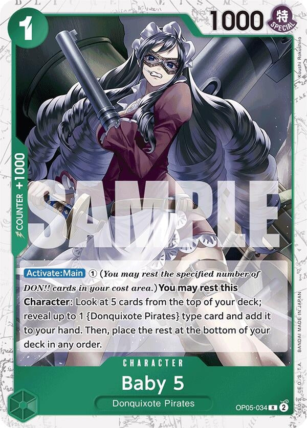 Baby 5 (Alternate Art) (Koushi Rokushiro) (5034) (PRB-01) - One Piece Card Game Single