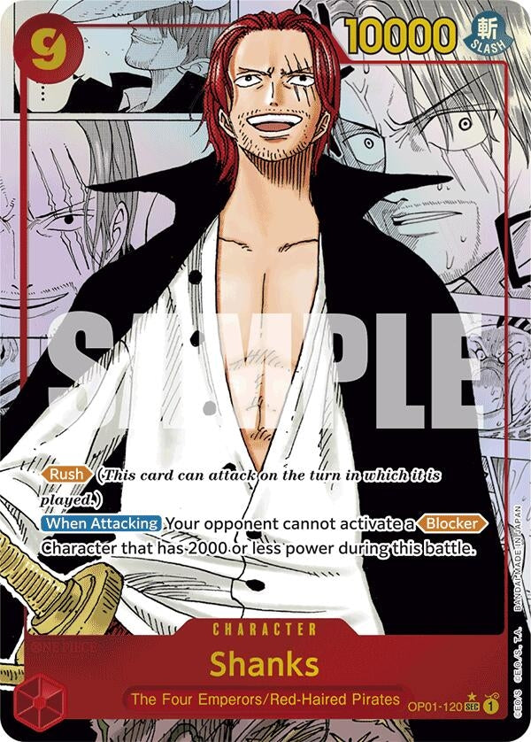 Shanks (Alternate Art) (Manga) (1120) (PRB-01) - One Piece Card Game Single