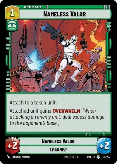 Nameless Valor (119) (TOR) - Star Wars: Unlimited Single