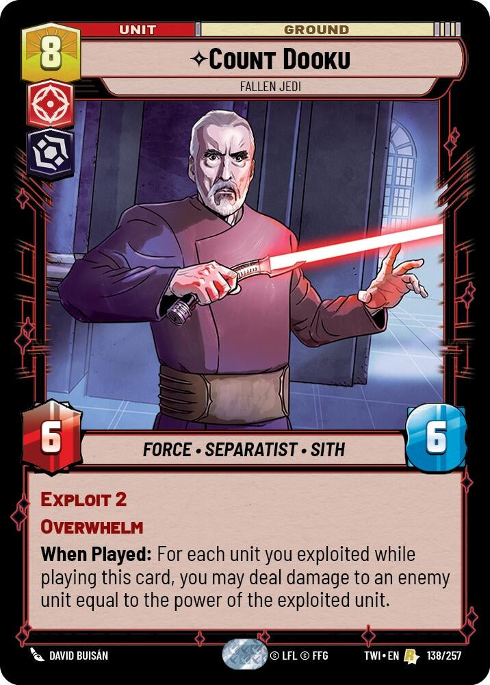 Count Dooku - Fallen Jedi (138) (TOR) - Star Wars: Unlimited Single