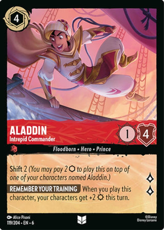 Aladdin - Intrepid Commander (119) (6) - Disney Lorcana Single