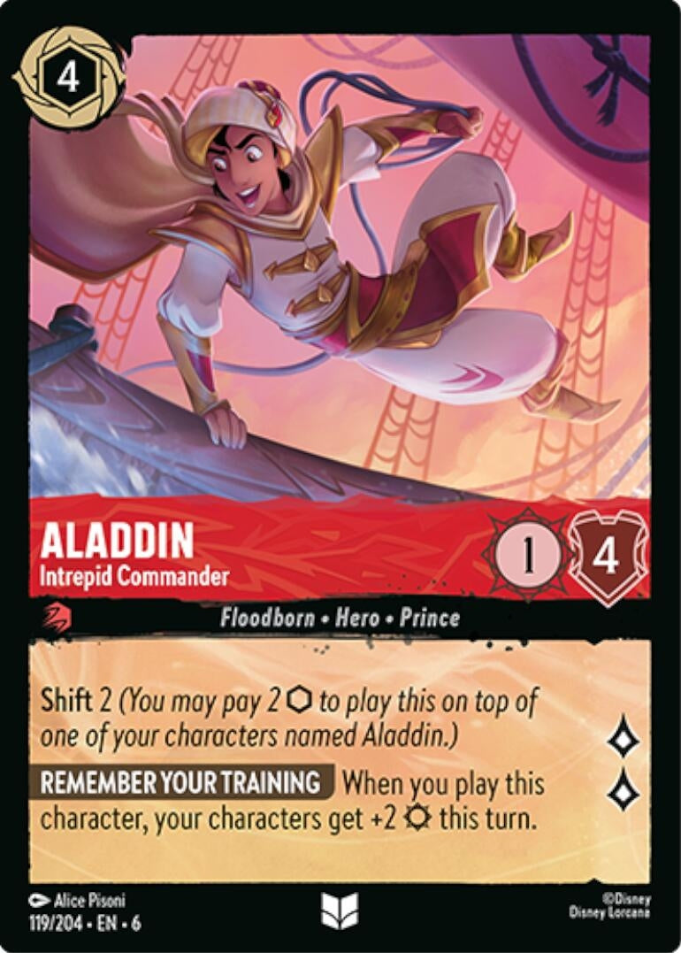 Aladdin - Intrepid Commander (119) (6) - Disney Lorcana Single