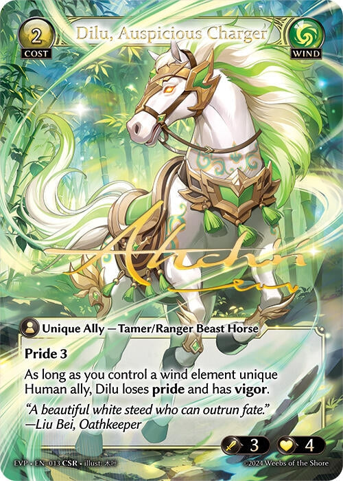 Image for Dilu, Auspicious Charger (CSR) (13) (Mortal Ambition Event Pack) - Grand Archive TCG