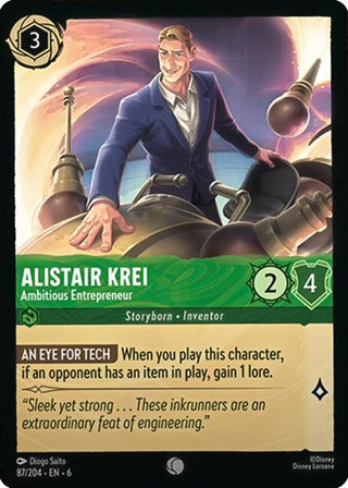 Alistair Krei - Ambitious Entrepreneur (87) (6) - Disney Lorcana Single