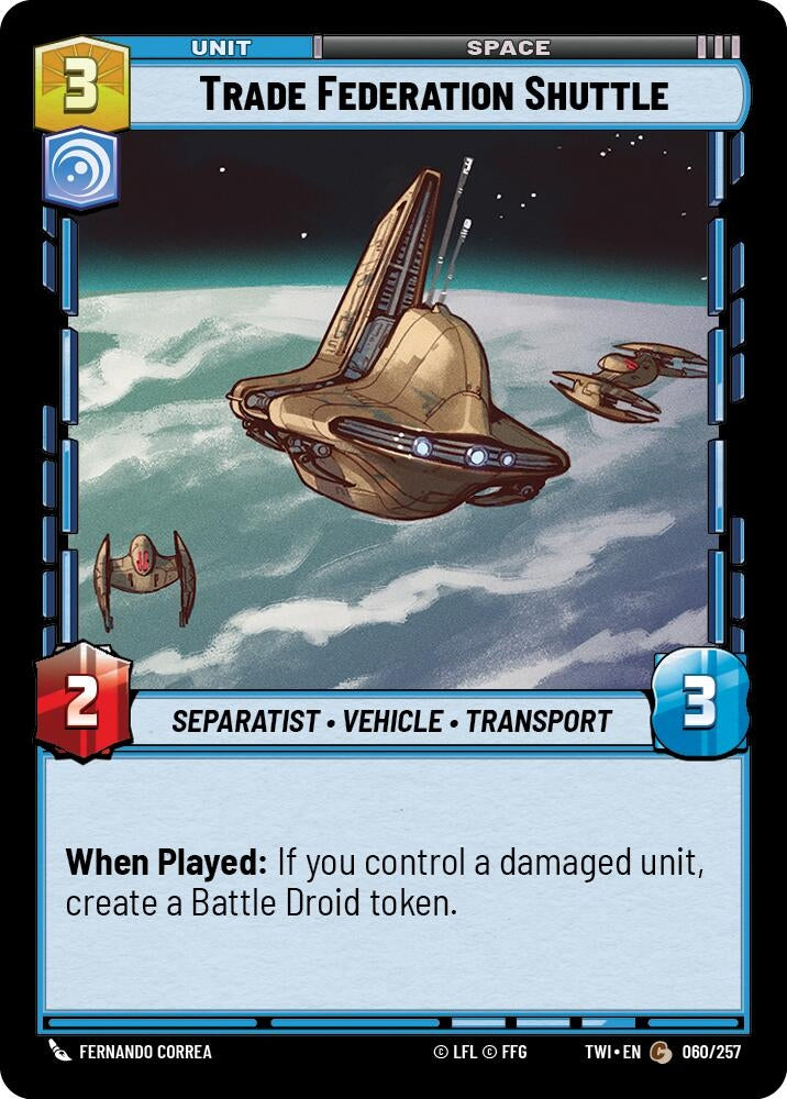 Trade Federation Shuttle (60) (TOR) - Star Wars: Unlimited Single