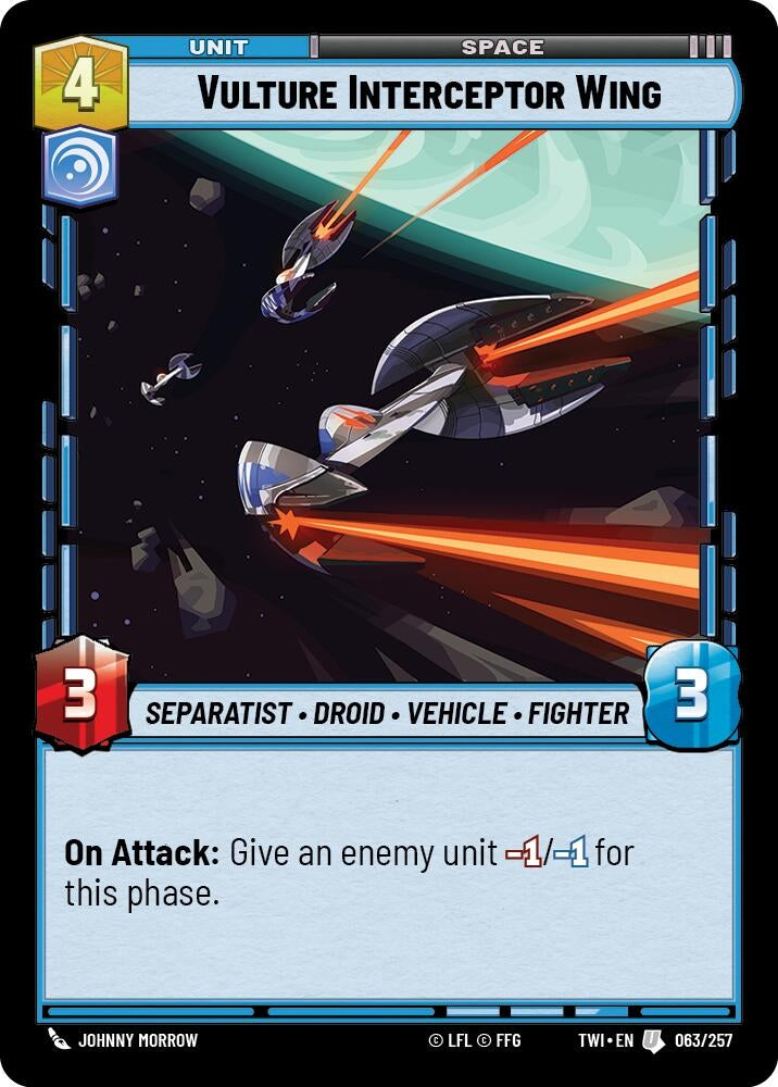 Vulture Interceptor Wing (63) (TOR) - Star Wars: Unlimited Single