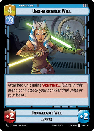 Unshakeable Will (71) (TOR) - Star Wars: Unlimited Single