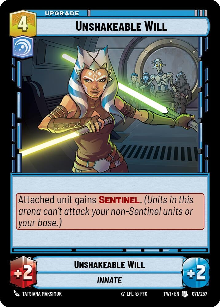Unshakeable Will (71) (TOR) - Star Wars: Unlimited Single