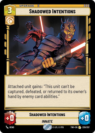 Shadowed Intentions (220) (TOR) - Star Wars: Unlimited Single