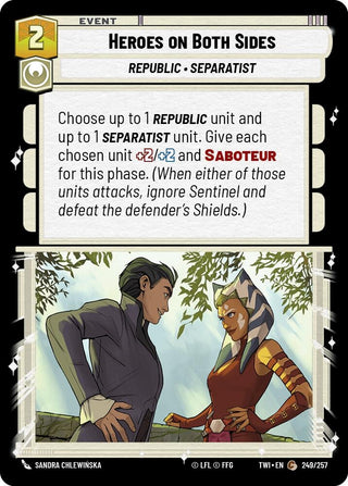 Heroes on Both Sides (249) (TOR) - Star Wars: Unlimited Single