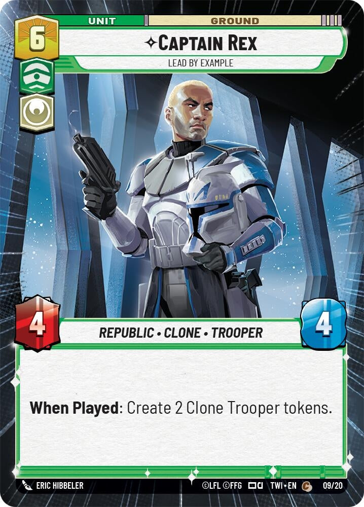 Captain Rex - Lead by Example (Hyperspace) (9) (TOR) - Star Wars: Unlimited Single