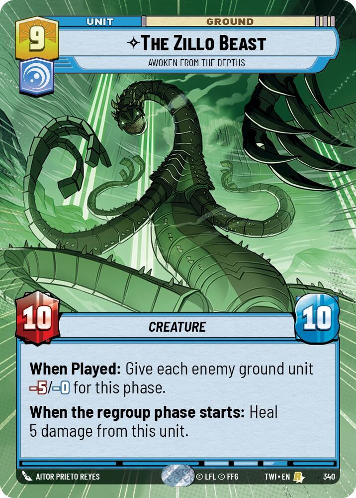 The Zillo Beast - Awoken From The Depths (Hyperspace) (340) (TOR) - Star Wars: Unlimited Single