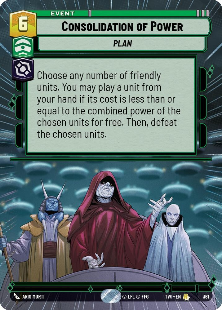 Consolidation of Power (Hyperspace) (361) (TOR) - Star Wars: Unlimited Single