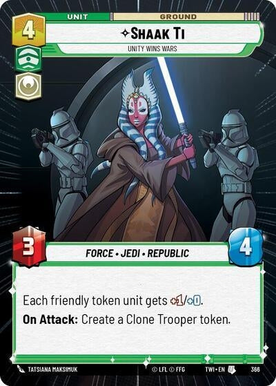 Shaak Ti - Unity Wins Wars (Hyperspace) (366) (TOR) - Star Wars: Unlimited Single