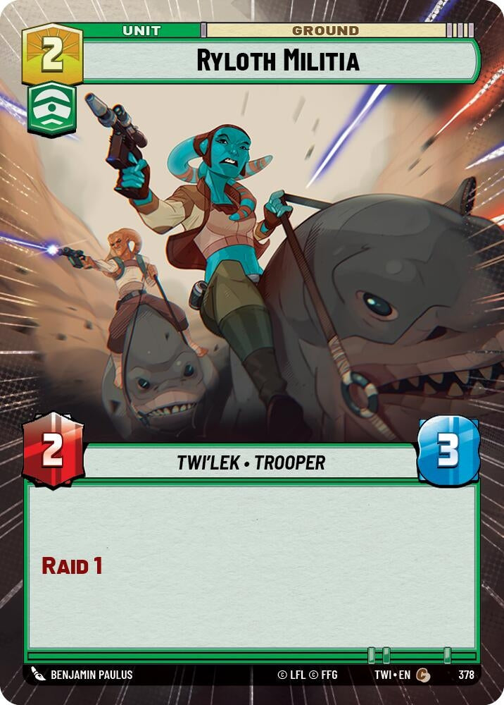 Ryloth Militia (Hyperspace) (378) (TOR) - Star Wars: Unlimited Single