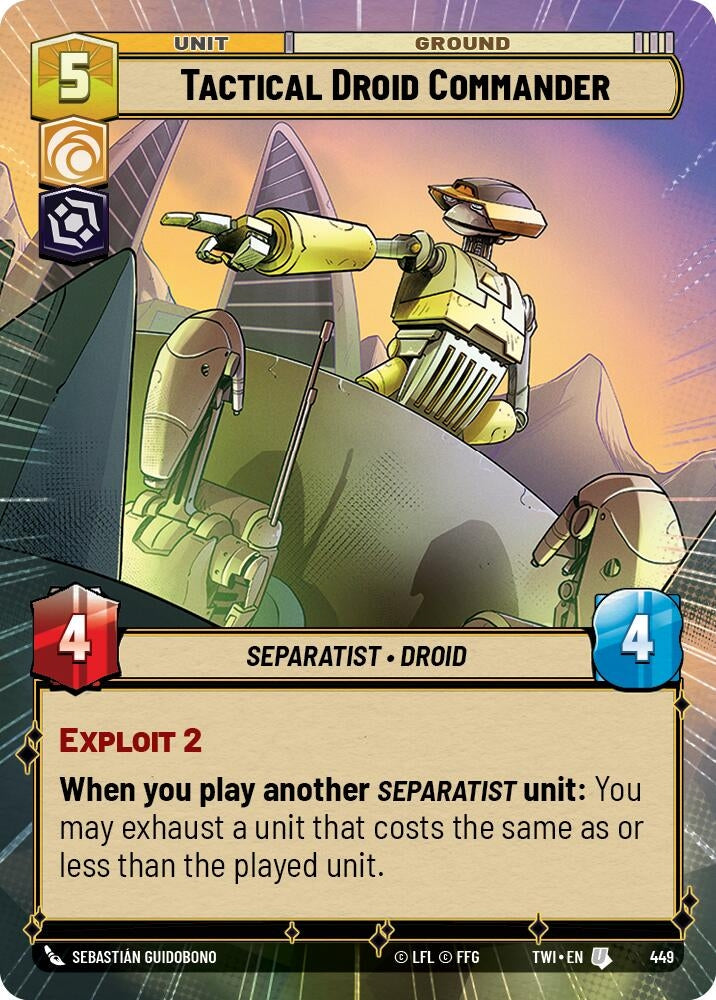Tactical Droid Commander (Hyperspace) (449) (TOR) - Star Wars: Unlimited Single