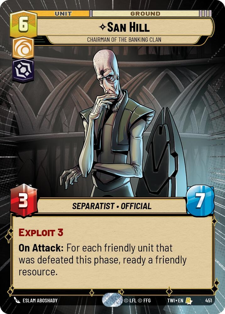 San Hill - Chairman of the Banking Clan (Hyperspace) (451) (TOR) - Star Wars: Unlimited Single
