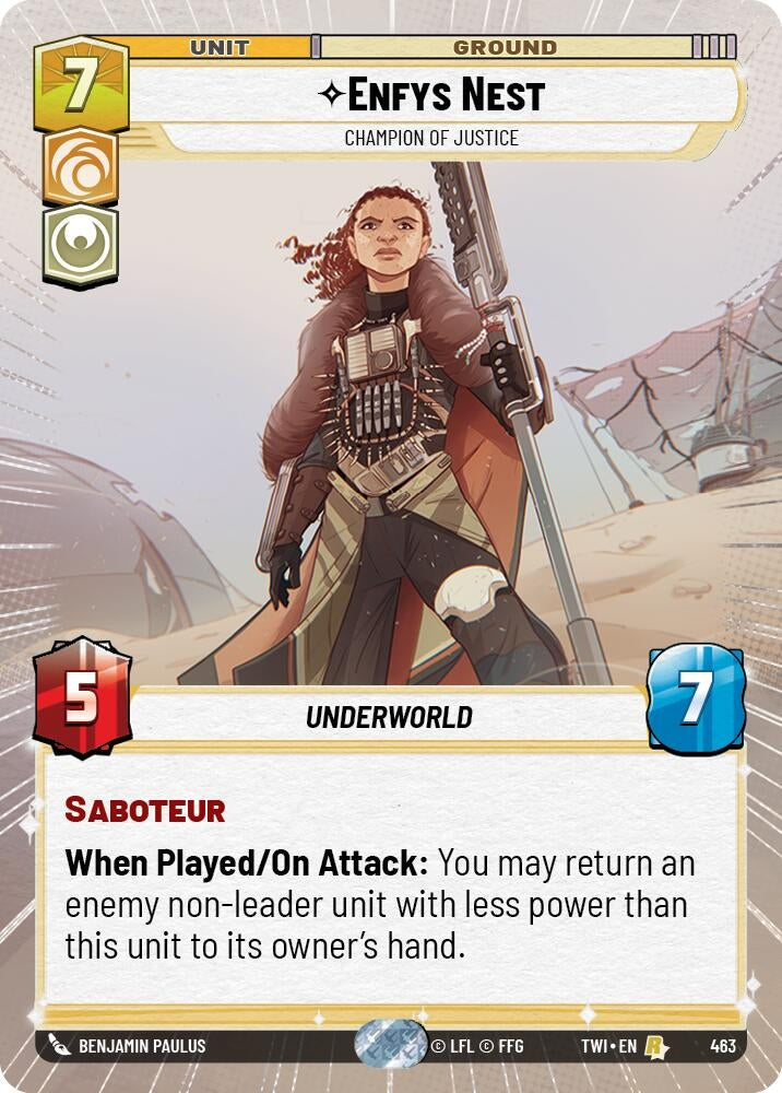 Enfys Nest - Champion of Justice (Hyperspace) (463) (TOR) - Star Wars: Unlimited Single