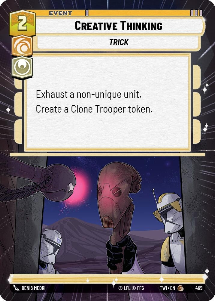 Creative Thinking (Hyperspace) (465) (TOR) - Star Wars: Unlimited Single