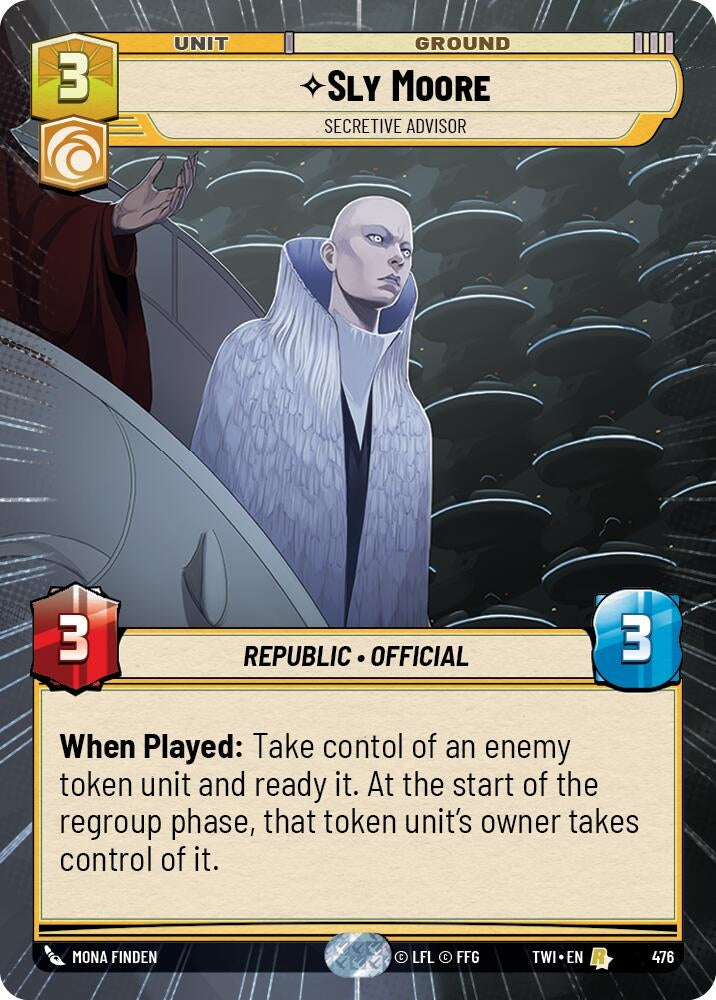 Sly Moore - Secretive Advisor (Hyperspace) (476) (TOR) - Star Wars: Unlimited Single