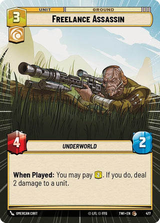 Freelance Assassin (Hyperspace) (477) (TOR) - Star Wars: Unlimited Single