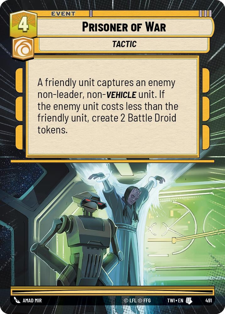 Prisoner of War (Hyperspace) (491) (TOR) - Star Wars: Unlimited Single
