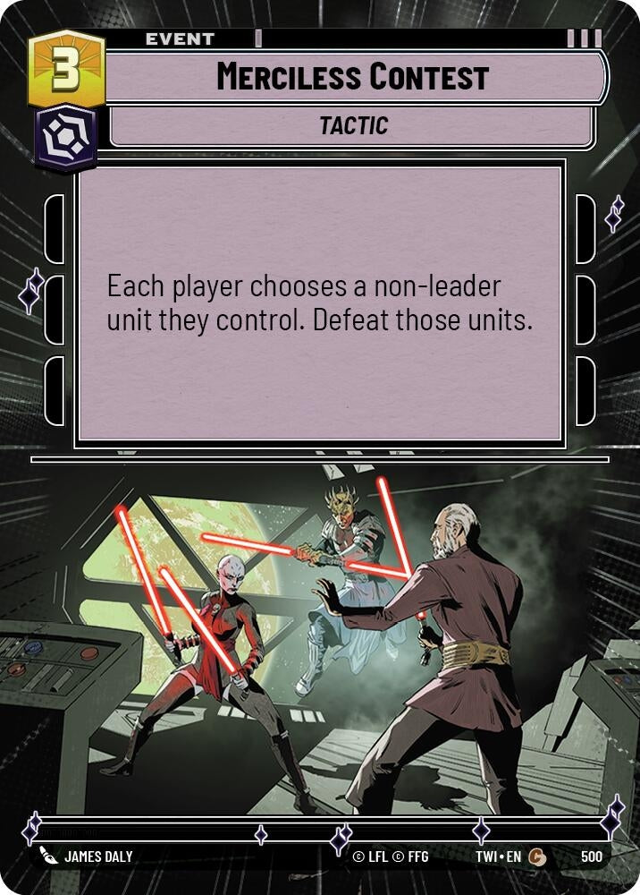 Merciless Contest (Hyperspace) (500) (TOR) - Star Wars: Unlimited Single