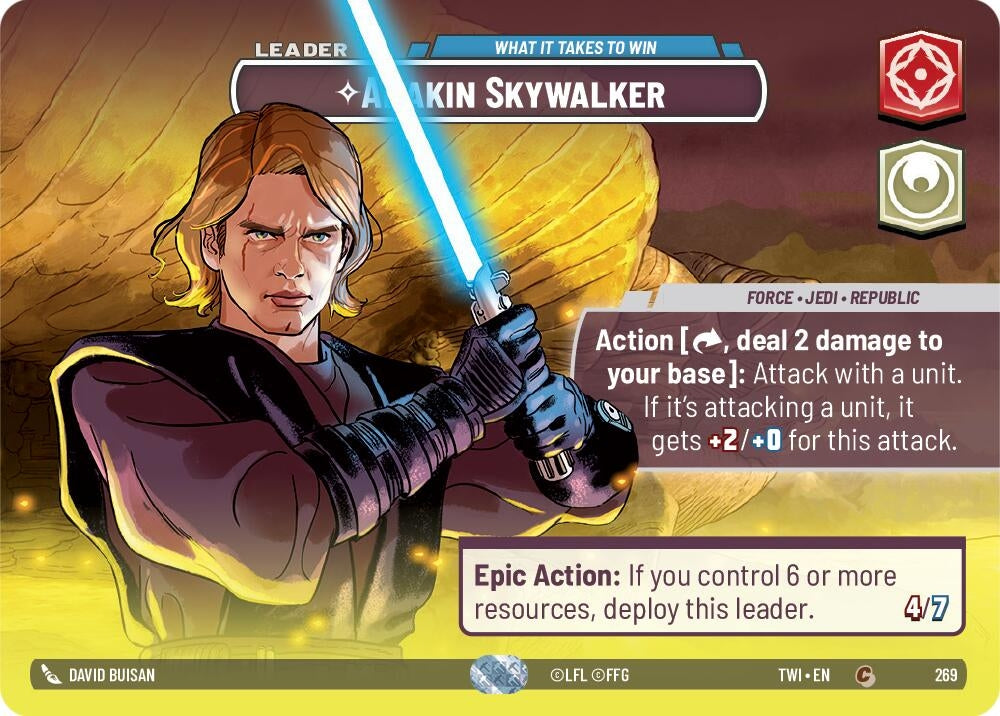 Anakin Skywalker - What it Takes to Win (Showcase) (269) (TOR) - Star Wars: Unlimited Single