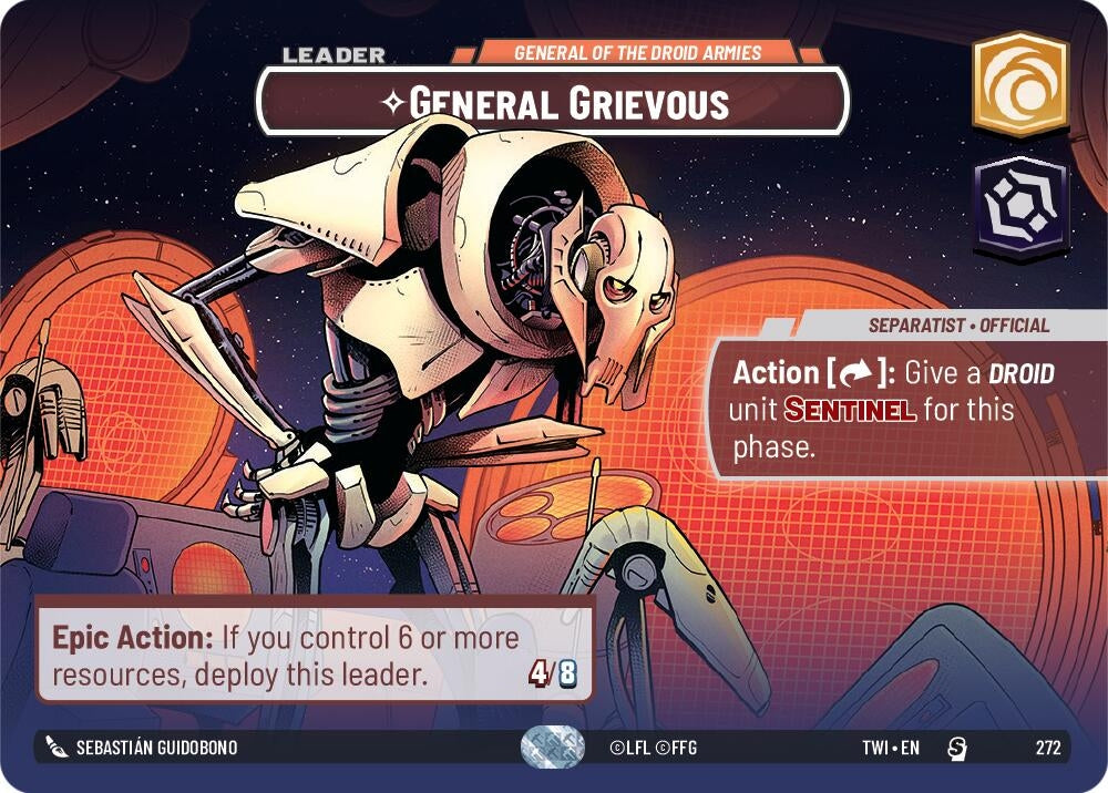General Grievous - General of the Droid Armies (Showcase) (272) (TOR) - Star Wars: Unlimited Single