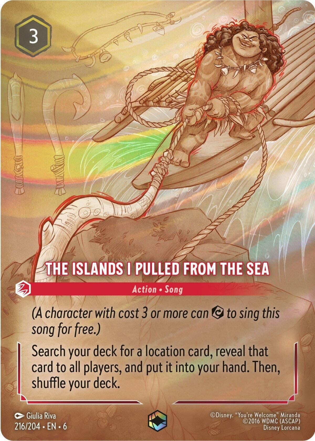 The Islands I Pulled From The Sea (Enchanted) (216) (6) - Disney Lorcana Single