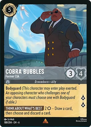 Cobra Bubbles - Former CIA (188) (6) - Disney Lorcana Single