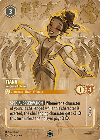 Tiana - Restaurant Owner (Enchanted) (206) (6) - Disney Lorcana Single